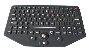 IP68 optik topunu ile 92 tuşları siyah silikon endüstriyel klavye