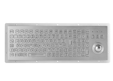 104 Tuşları Stianless Çelik Panel Takılı Klavye IP67 Trackball 800DPI ile