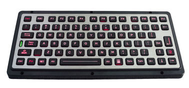 Fonksiyon tuşları ile 82 tuş IP65 fırçalanmış paslanmaz arkadan aydınlatmalı sağlam klavye