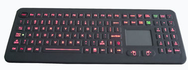Kırmızı, 108 tuşlu sağlamlaştırılmış tam klavye ile dokunmatik yüzeye sahip tıbbi