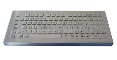 USB ile IP65 kısa strok vandal proof paslanmaz çelik endüstriyel metal masaüstü klavyesi
