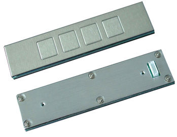 IP65 4 tuşları endüstriyel üst panel 0.45mm kısa inme paslanmaz çelik tuş takımı monte