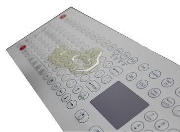 Touchpad yağ geçirmez klavye ile 108 Anahtar endüstriyel bilgisayar membran klavye