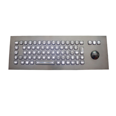 74 Tuşlu Sağlam Arkadan Aydınlatmalı USB Klavye, Optik İztopu Üst Panel Montajı çözümü ile