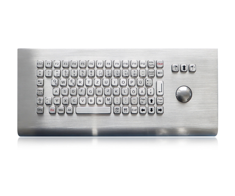 IP65 Sağlam Endüstriyel Metal Klavye Duvar Montajı Kiosk Klavye Trackball ile