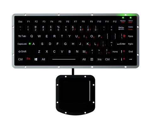 Kompakt sağlam klavye IP65 2 fare düğmesi ile mühürlenmiş dokunma paneli arka ışık çiklet klavye
