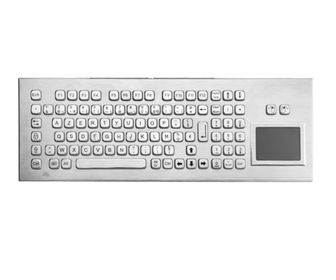 IP65 masaüstü metal kompakt klavye dokunmatik panel ile endüstriyel bilgisayar klavyesi
