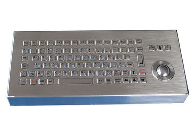 IP68 86 Tuşları Masaüstü Paslanmaz Çelik Klavye Trackball / FN Keys ile Vandal Proof