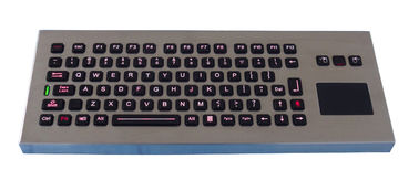 IP65 85 tuşlu sağlamlaştırılmış masaüstü metal arka ışıklı klavye mühürlü sert dokunmatik yüzeyli