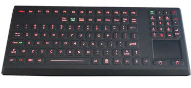 touchpad ile yıkanabilir masaüstü ışıklı silikon kauçuk sanayi klavye