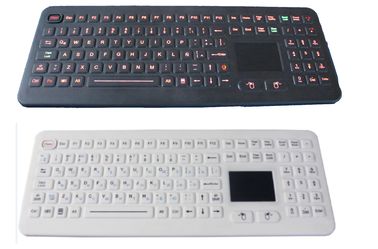 Arkadan aydınlatmalı touchpad ile IP68 su geçirmez endüstriyel kauçuk tıbbi klavye