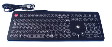 Manşet topu ile USB masa üst membran endüstriyel klavye 16mm, 108 tuşlu