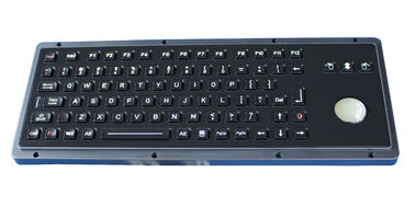 Özelleştirilmiş ışıklı siyah titanyum USB askeri klavye ve arkadan aydınlatmalı trackball