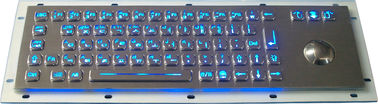 IP65 Hareket topu, endüstriyel metal klavye ile Arkadan aydınlatmalı Arkalıklı USB Klavye