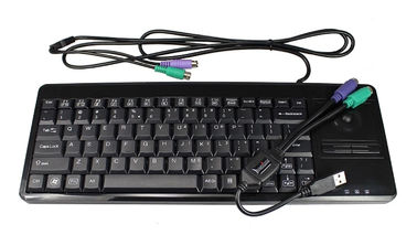88 Tuşlu Masaüstü Plastik Sağlamlaştırılmış Klavye 14.0mm Trackball USB Arayüzü