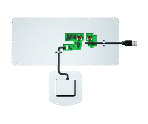 IP65 Silikon Kauçuk Askeri Klavye PS2 USB 400DPI Dokunmatik Kılavuzlu