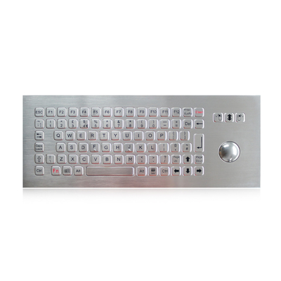 Trackball ile 84 Anahtar Yıkanabilir Klavye Sanayi, paslanmaz çelik klavye