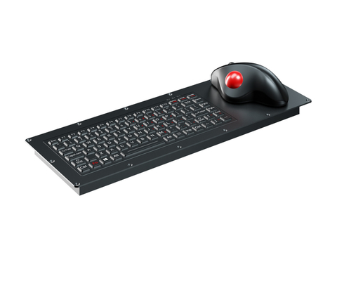 FN fonksiyon tuşları ve optik Trackball fareli askeri sınıf sanayi klavyesi