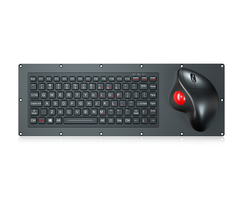 FN fonksiyon tuşları ve optik Trackball fareli askeri sınıf sanayi klavyesi