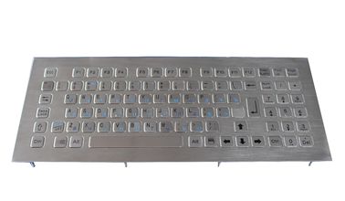 Ön panel montajlı paslanmaz çelik metal Kiosk 79 tuşlu klavye, sayısal tuşlar
